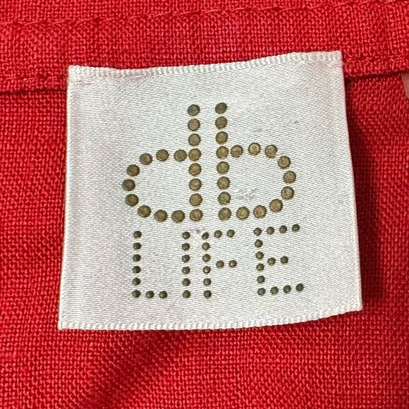 Dana Buchman 100% Linen Red Button Down Jacket Shacket - Picture 9 of 12